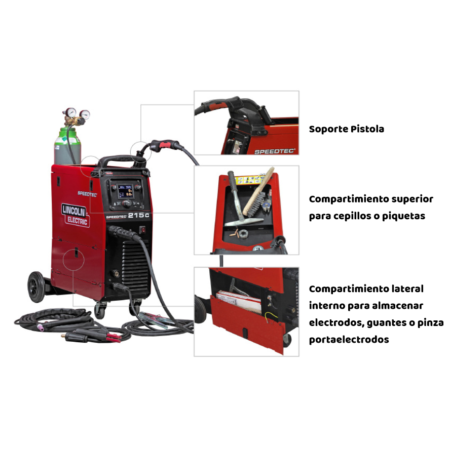 Soldadora Inversor Multiprocesos SPEED TEC 215C Lincoln Electric - Image 4